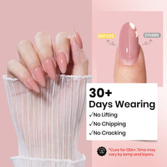 Beetles Rose Dusk gel used for curve shaping and structure.