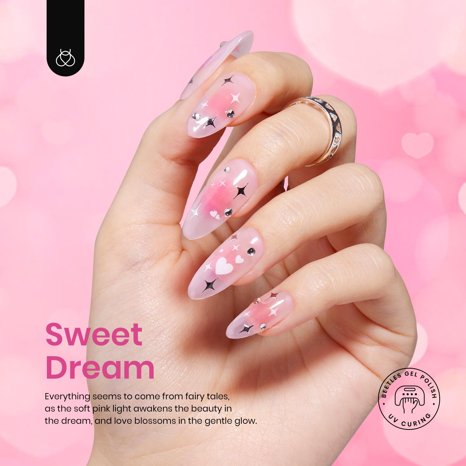 Beetles Hot Pink Glitter Gel Nail Polish for bold at-home nails
