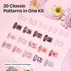 Beetles lace flower butterfly stickers provide elegant patterns for at‑home nail art