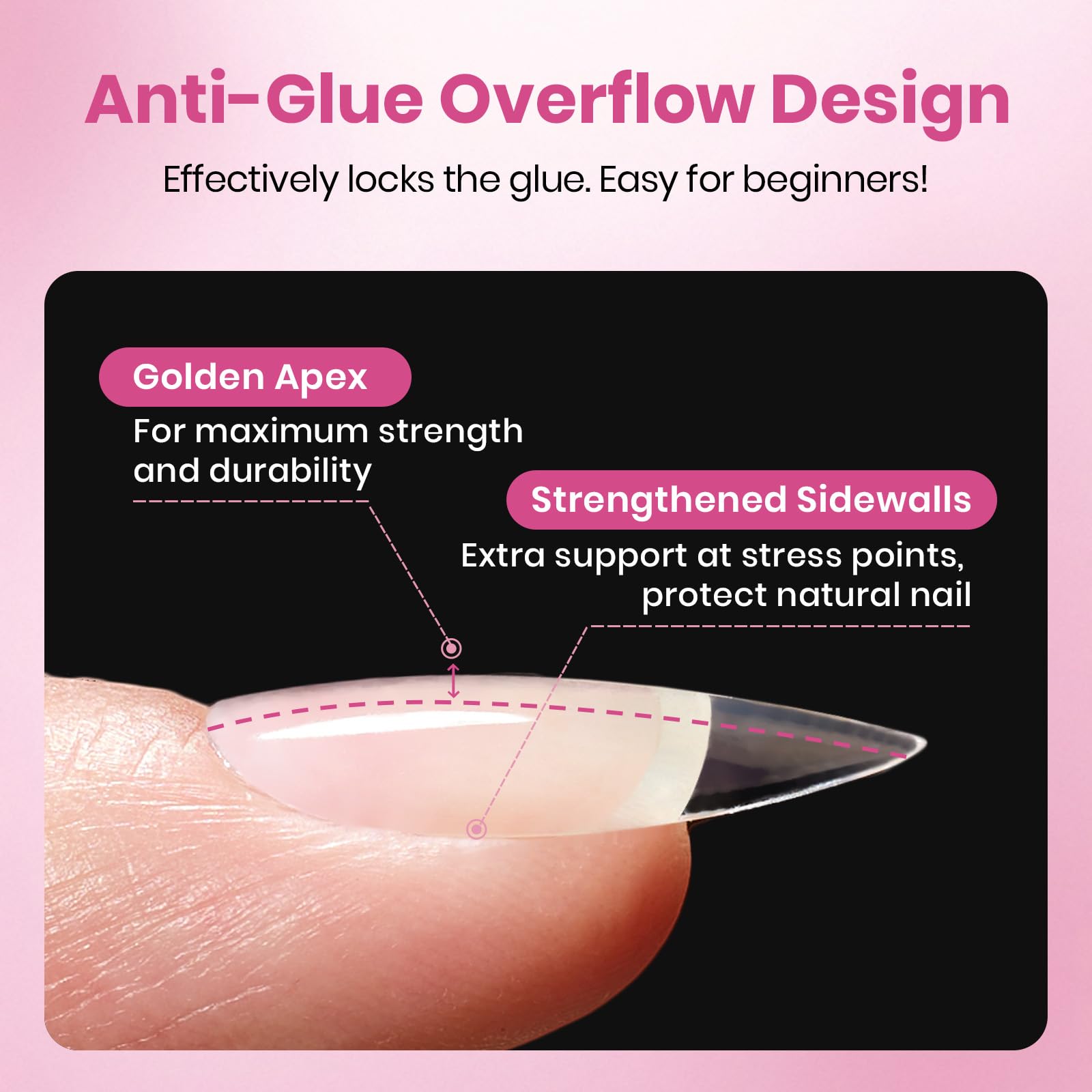 Beetles almond nail tips offer long-lasting wear with proper application.