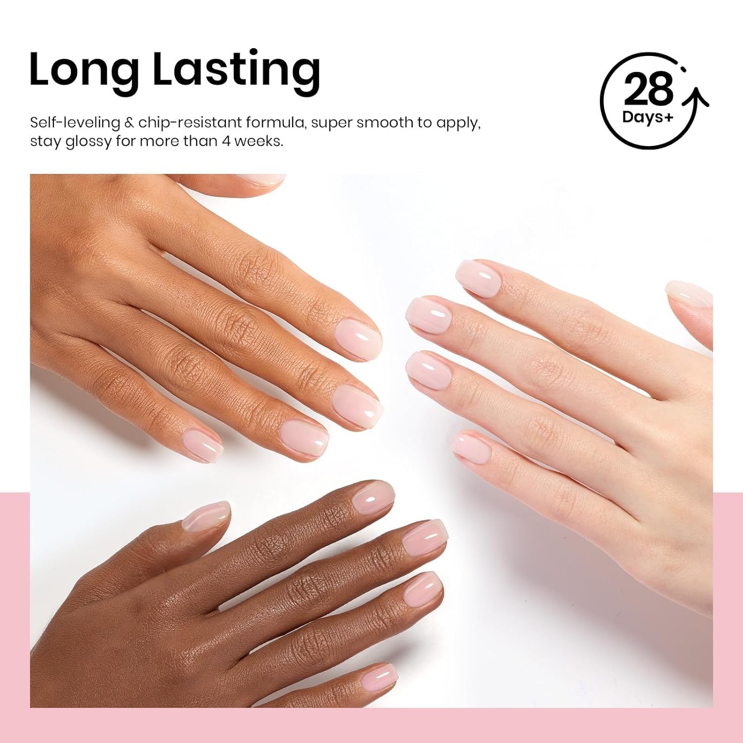 Beetles Nail-art-ideas-application hints at chic designs with nude pink.