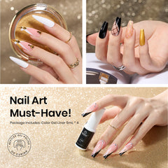 Beetles Nail Art Liner in black offers bold line accents
