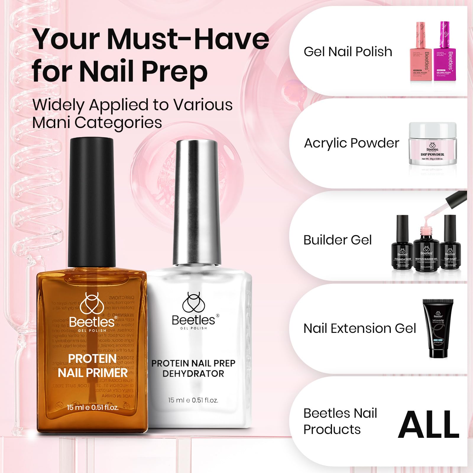 Beetles Nail care set with Vitamin E nourishes nails between applications.