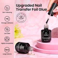 Beetles foil transfer set demonstrates easy pattern application with vibrant results