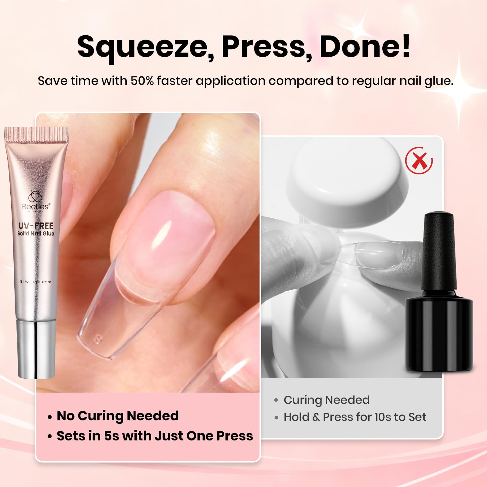 Beetles Gel Polish long-lasting glue designed to endure daily tasks.
