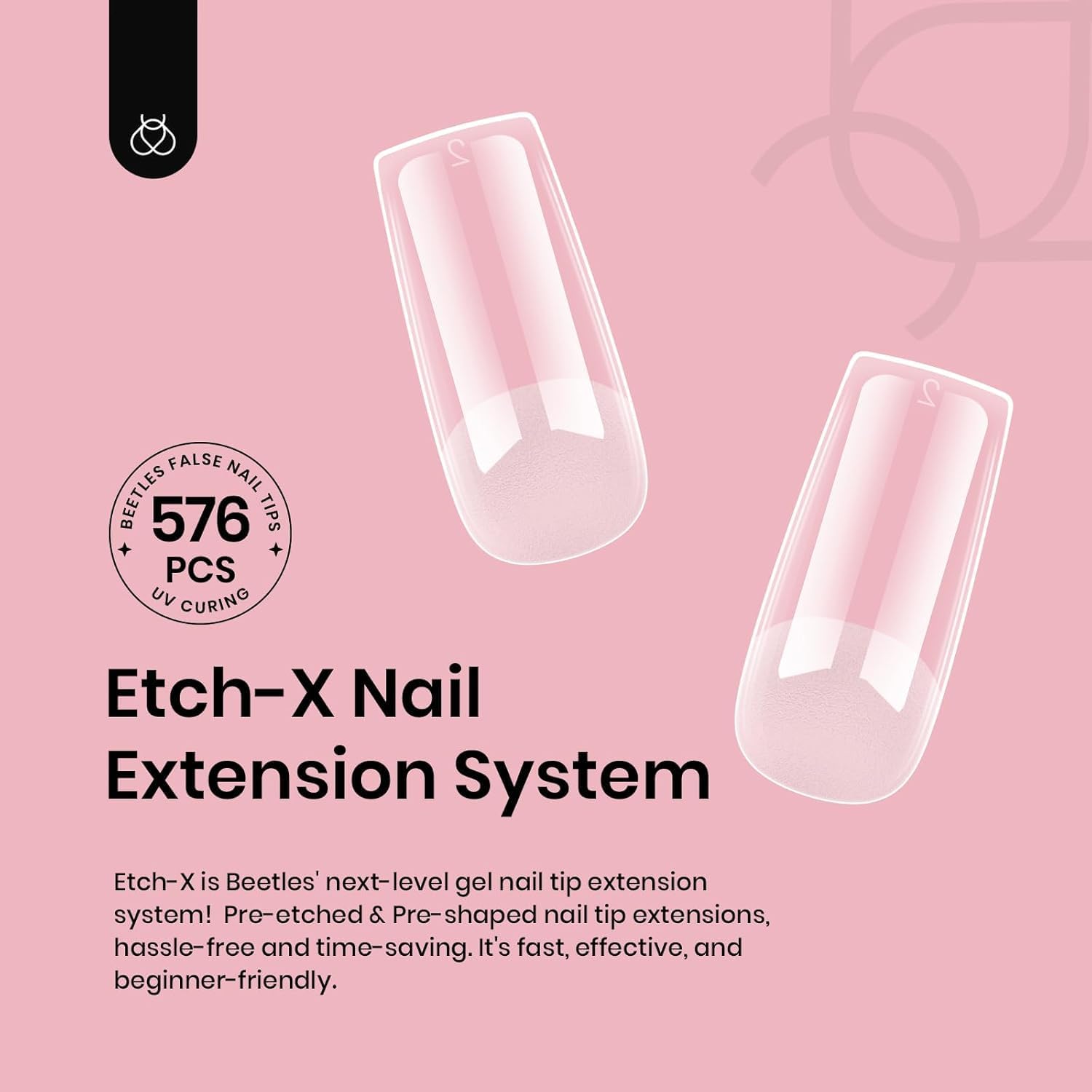 Beetles Nail Tips Easy 3-minute application for fast nails.