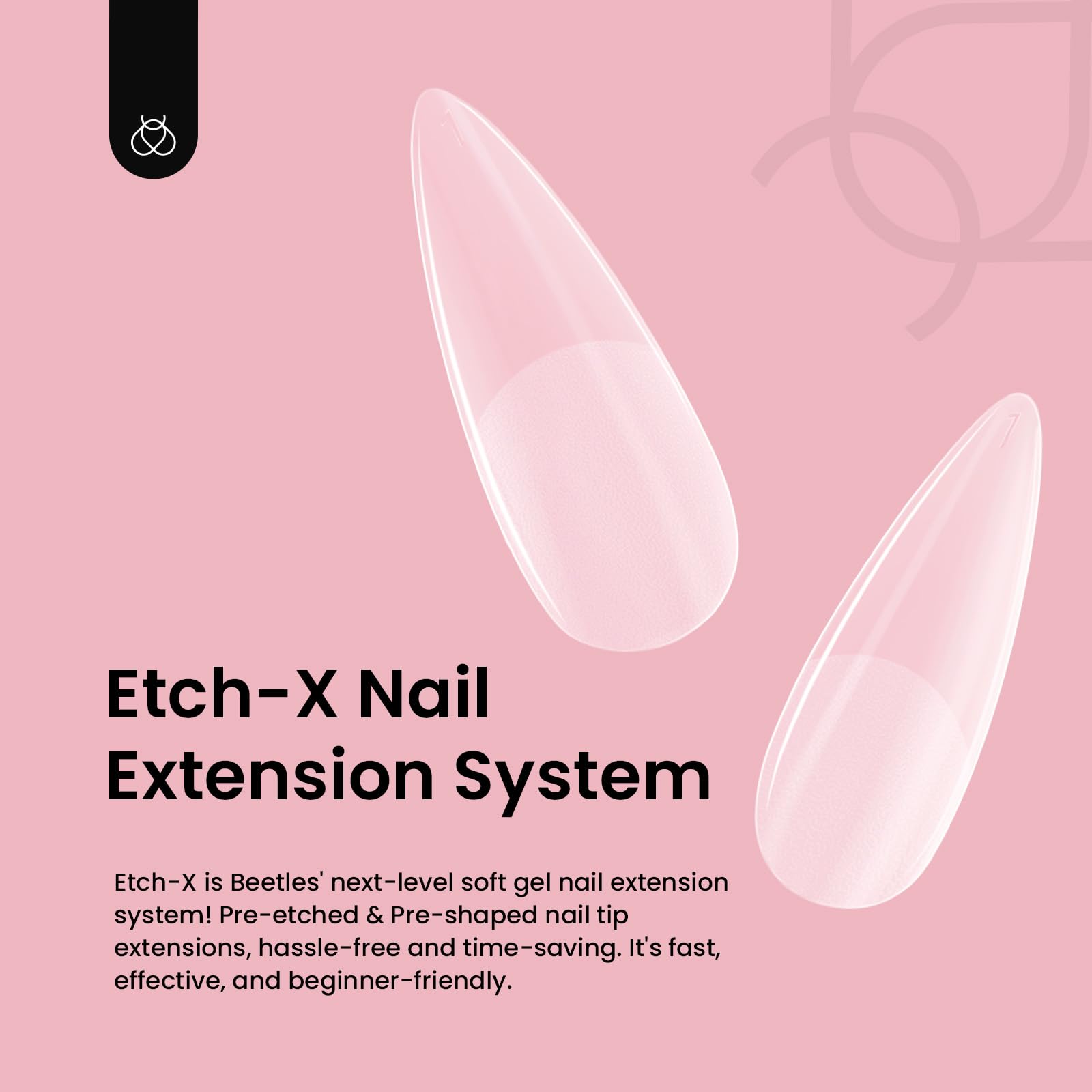 Beetles Etch-X half-matte finish delivers subtle, elegant nails.