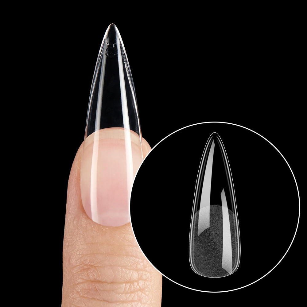 Beetles Nail Tips 288pcs use durable, odorless material.