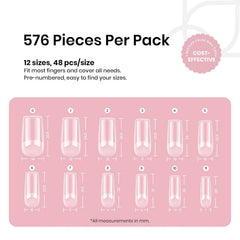 Beetles Nail Tips Soft Gelly material for easy application.