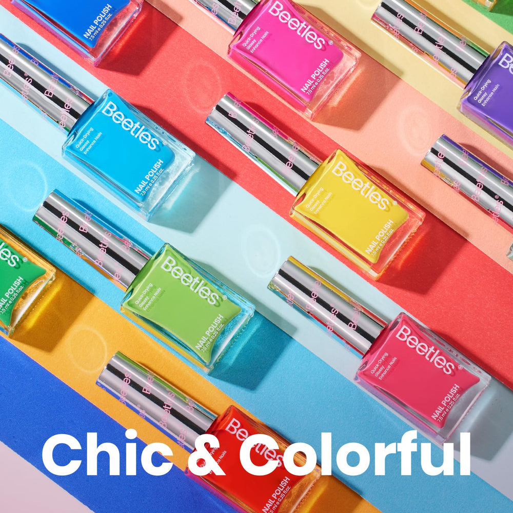 Beetles Neon fuchsia polish delivers radiant shine and easy removal.