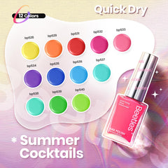 Beetles Neon lime green polish offers vibrant coverage for playful looks.