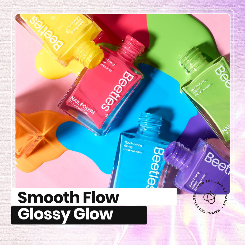 Beetles Neon violet polish creates a striking statement with smooth application.