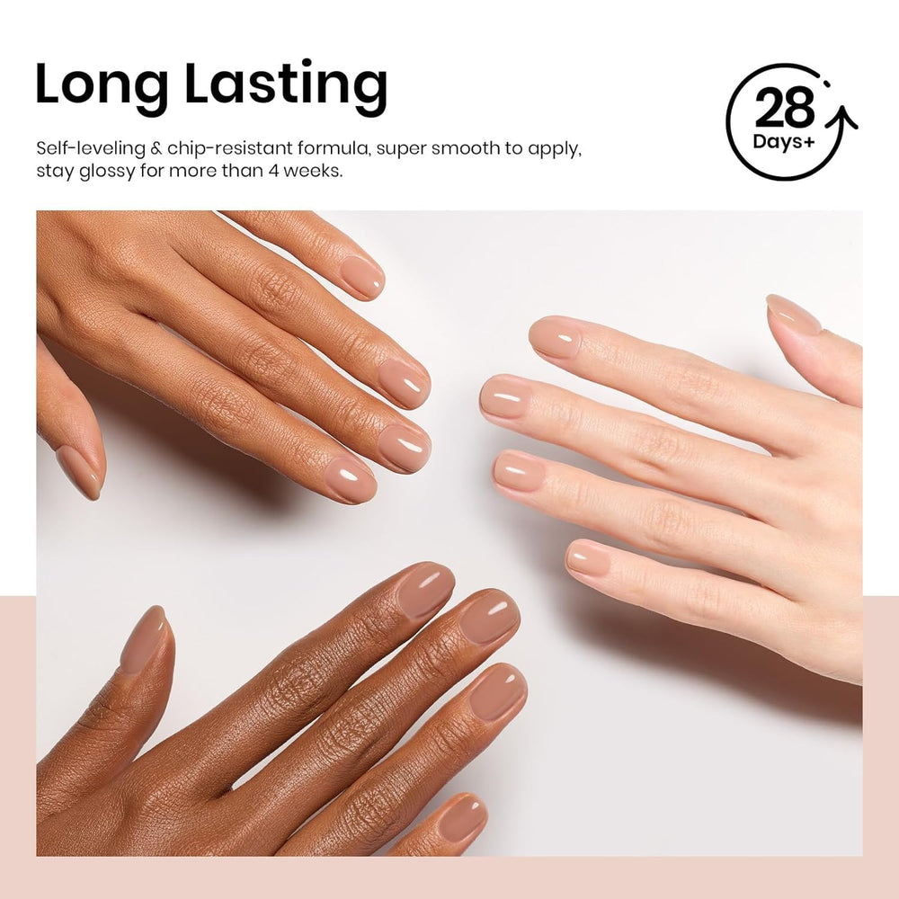 Beetles Nude Gel Polish color b071 creates a natural base.