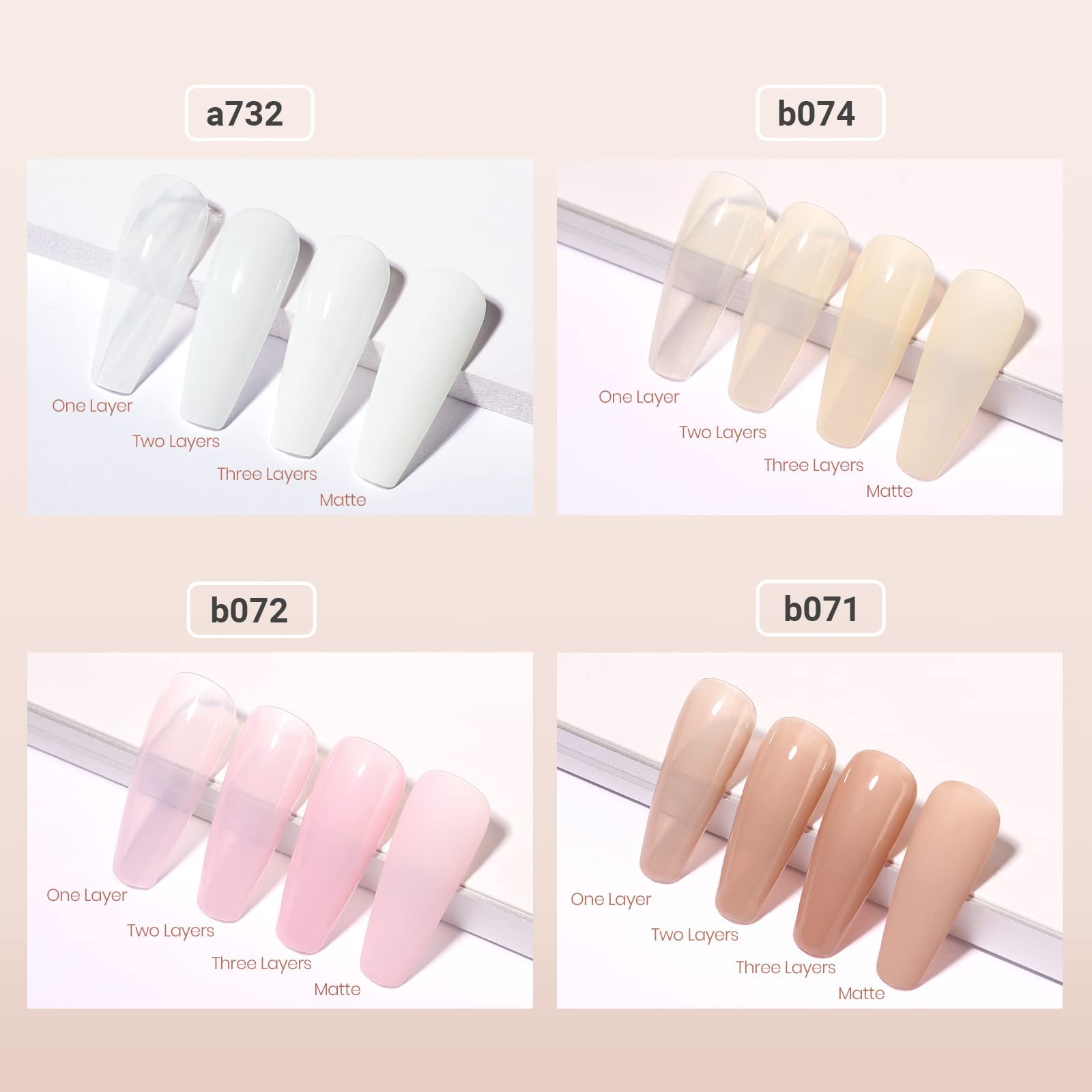 Beetles Nude Gel Polish long-lasting gloss demonstrates 28+ day wear option