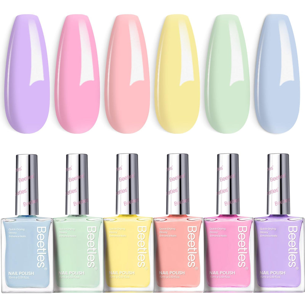 Beetles Pastel Reverie lilac purple nail polish offers romantic shade options.