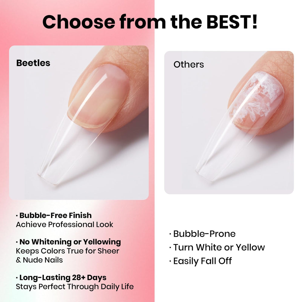 Beetles glue works without UV light for at-home DIY nails.