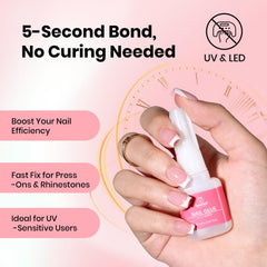 Beetles glue provides waterproof, long-lasting hold for nails.
