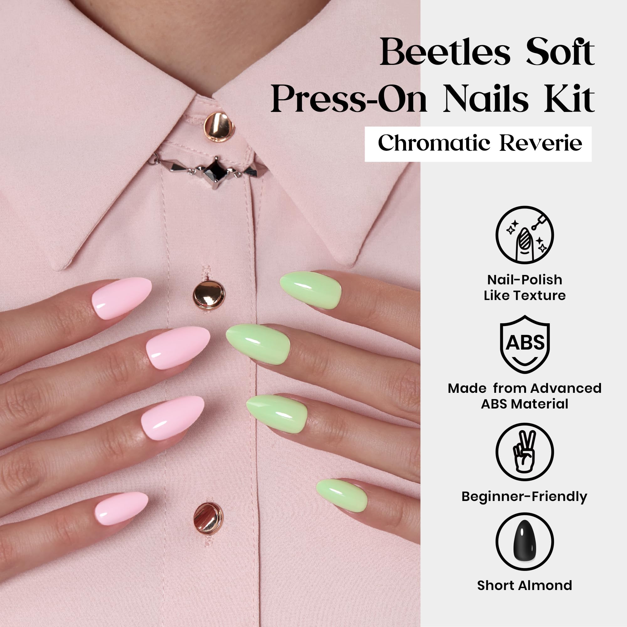 Beetles Chromatic Reverie 15 sizes ensure natural nail fit and comfortable wear.