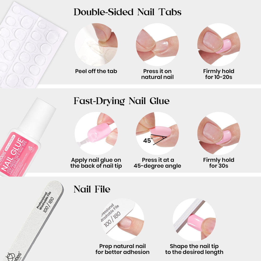 Beetles nail stickers enable custom designs and quick style changes.
