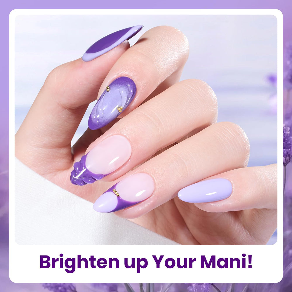 Beetles Purple Gel Polish Set dark purple bottle close-up with bold color options