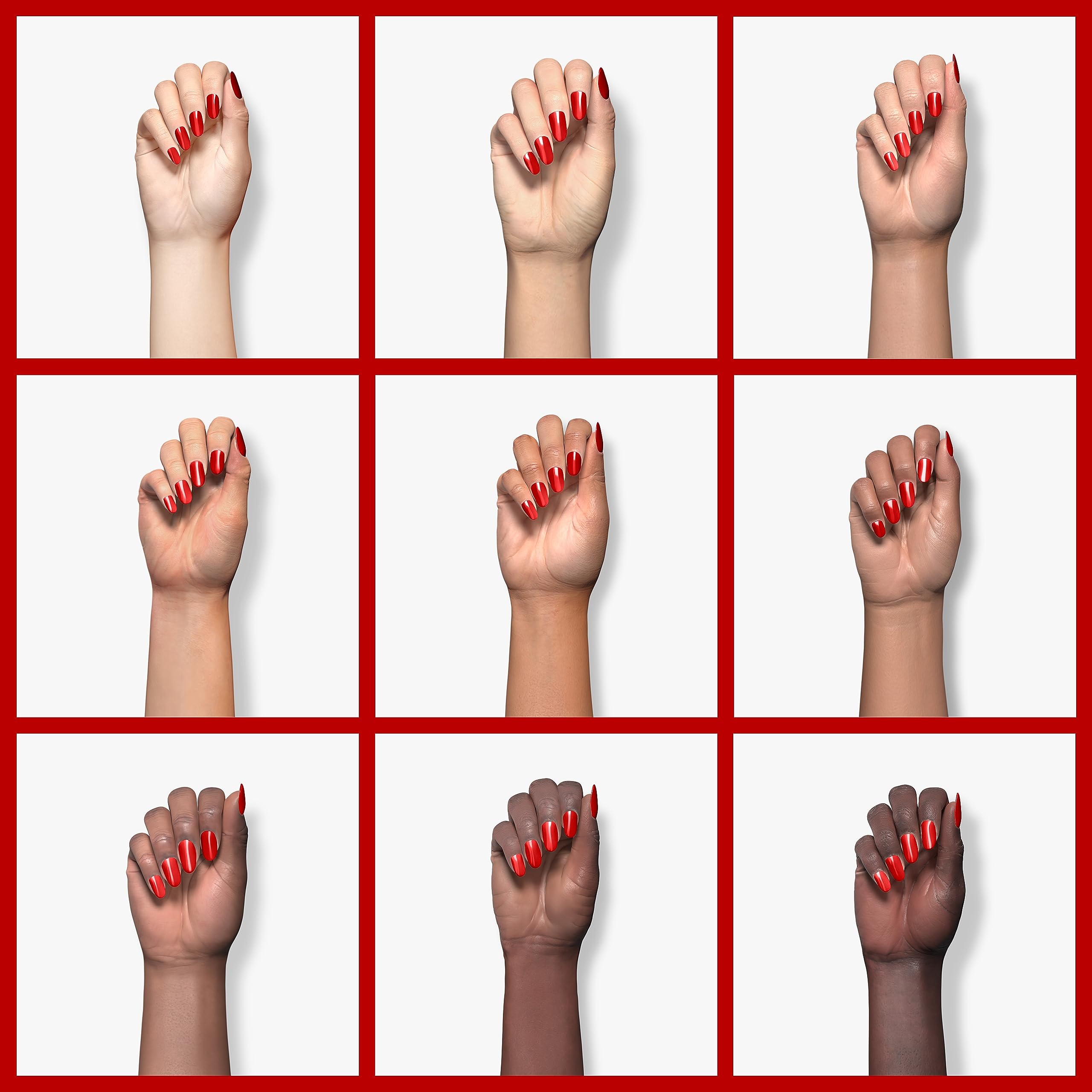 Beetles Red Gel Polish under LED curing showing quick set for time-saving sessions.