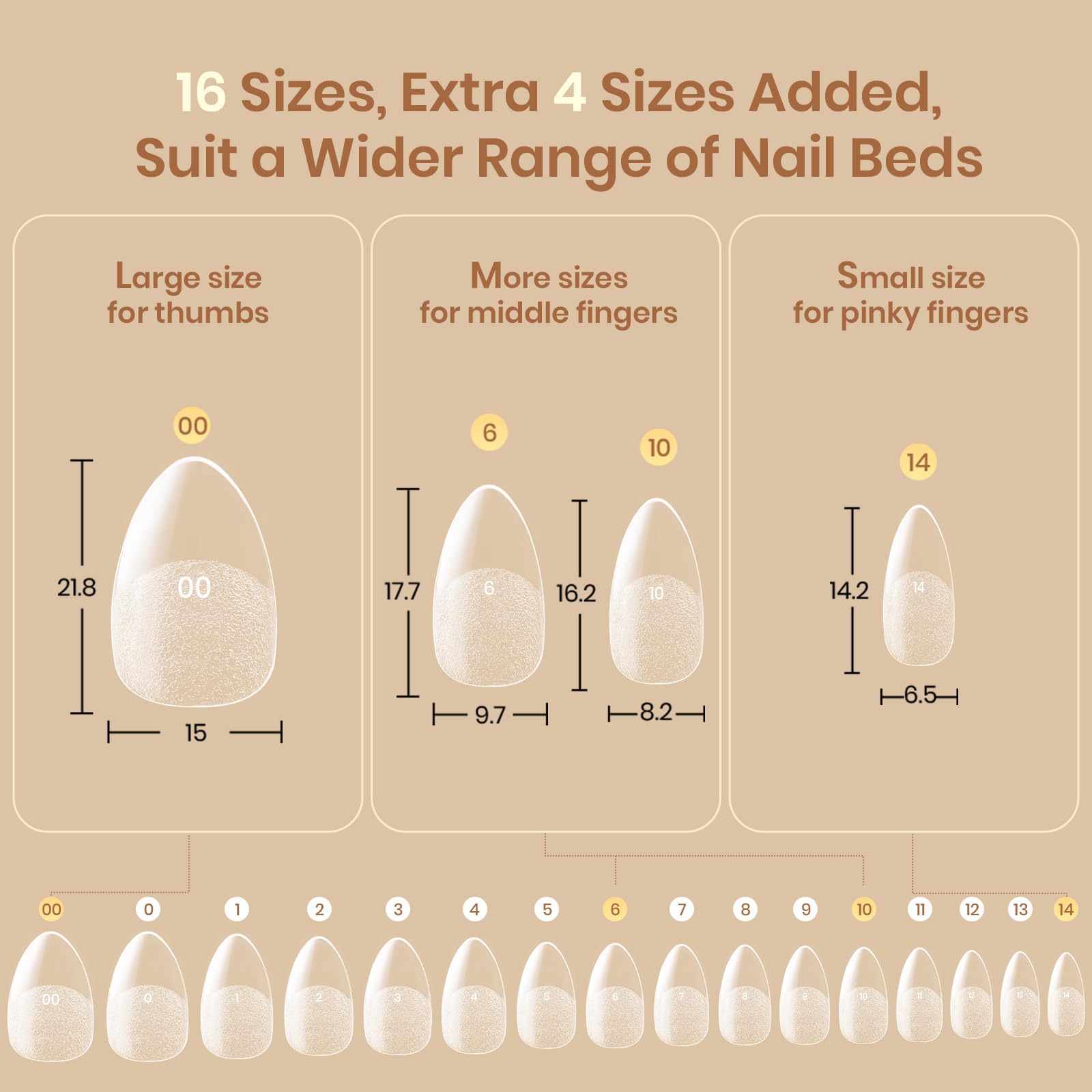 Beetles flat-X almond tips with flush fit for secure wear and reduced lifting.