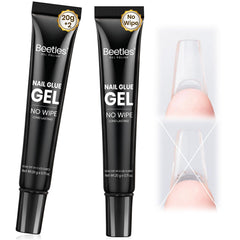 Beetles Solid Nail Glue Gel bottle secures nail tips quickly.