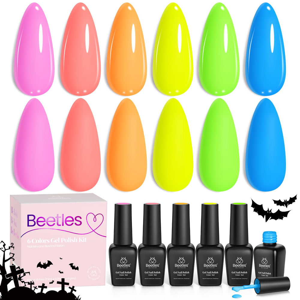 Beetles Spring Gel Polish set display shown on nails for easy home color choice