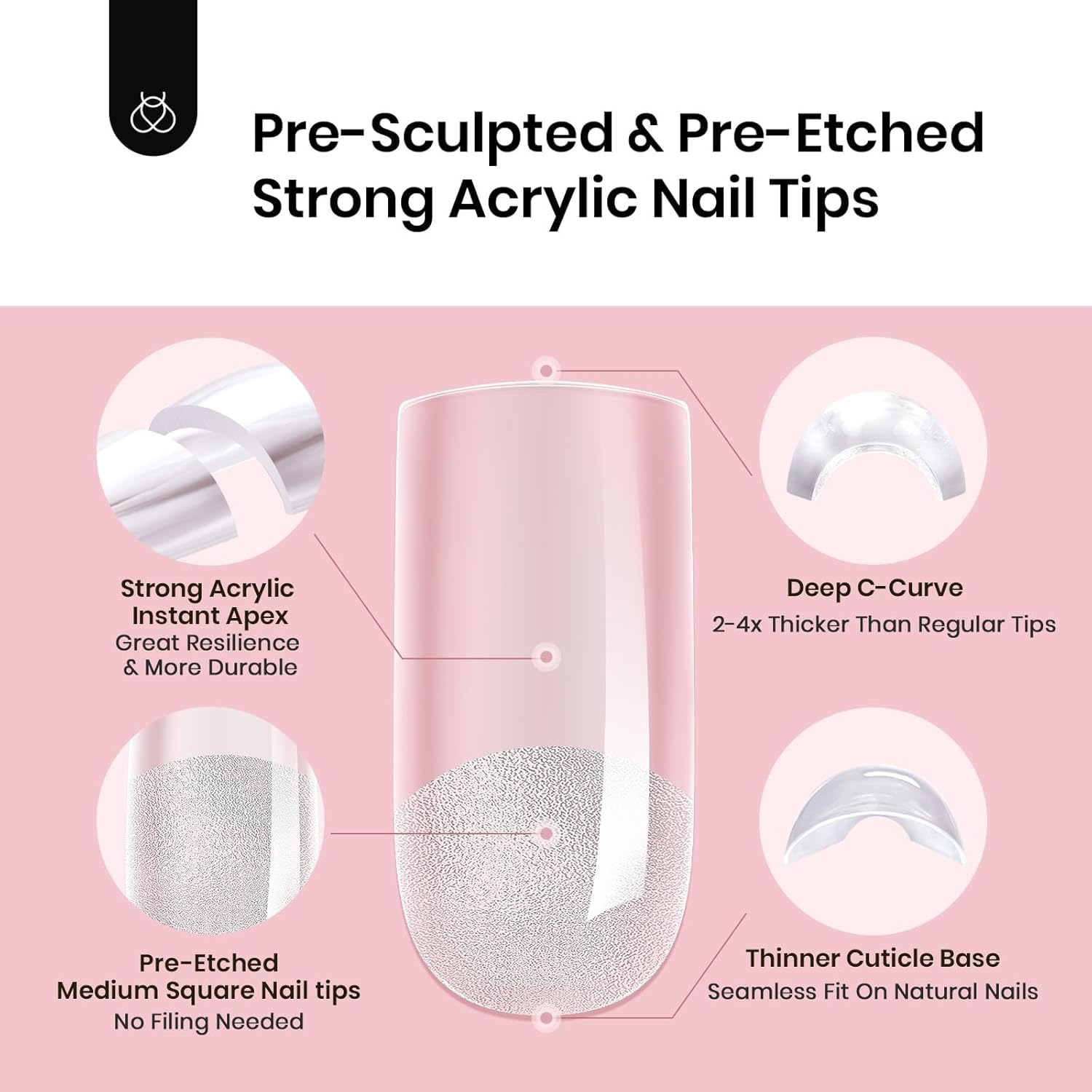 Beetles Tipex extensions-ready tips reduce builder gel mess.