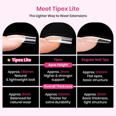 Beetles Tipex Lite 16 sizes 00–14 for personalized nail tips