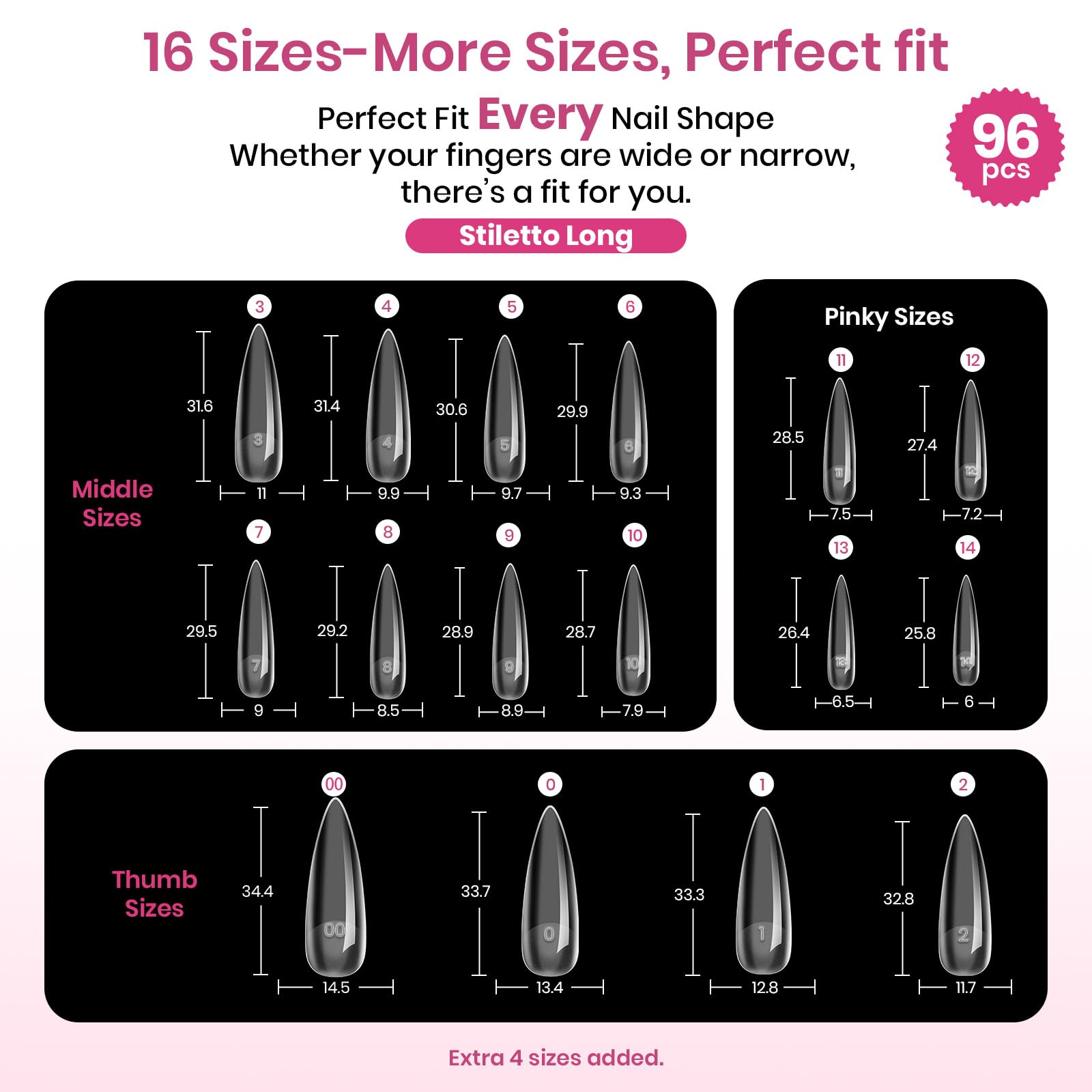Beetles Tipex Lite tips crafted for flat nails with natural arch.