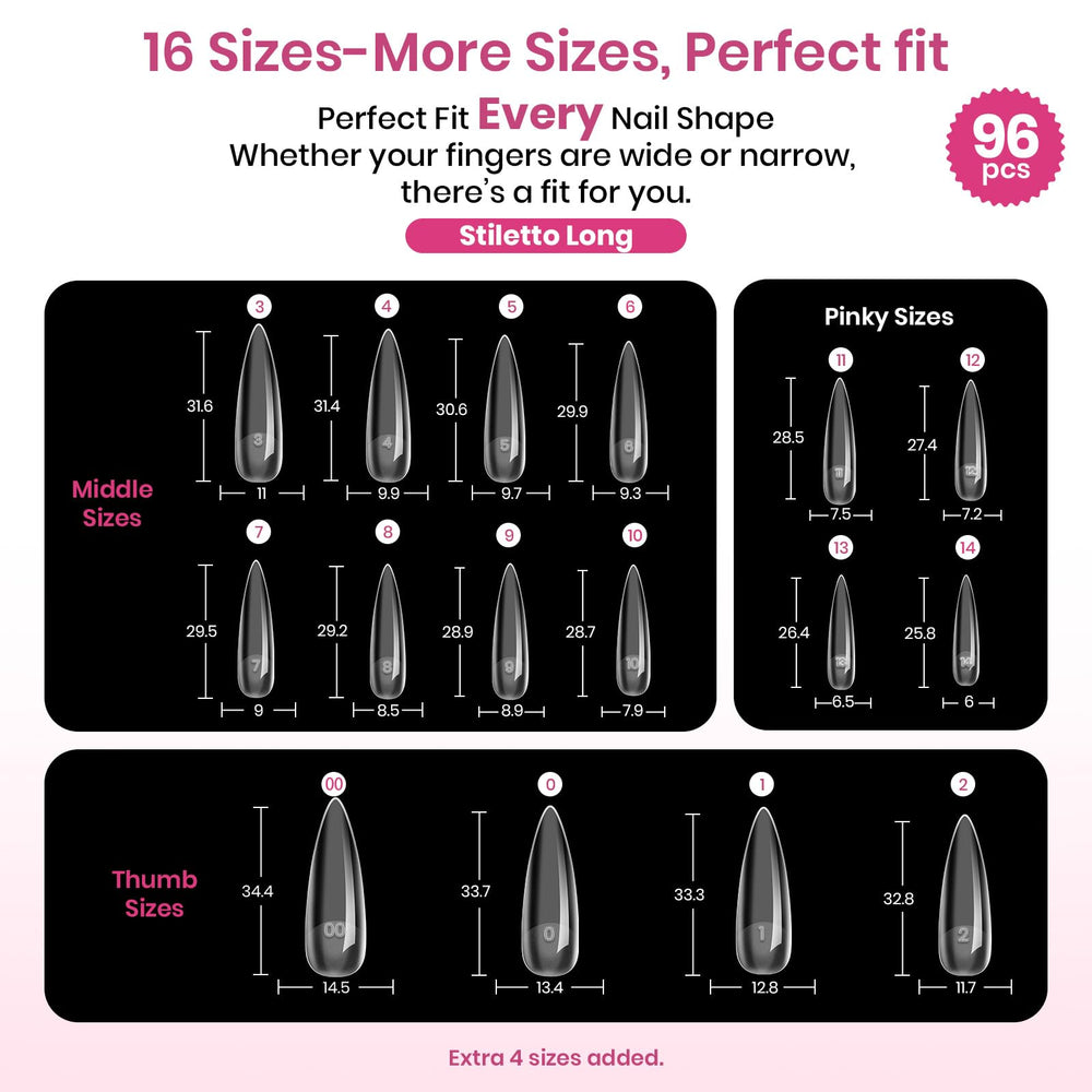 Beetles Tipex Lite tips crafted for flat nails with natural arch.