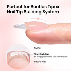 Beetles Tipex Nail Glue Gel 20g bottle side view highlights compact, beginner-friendly design