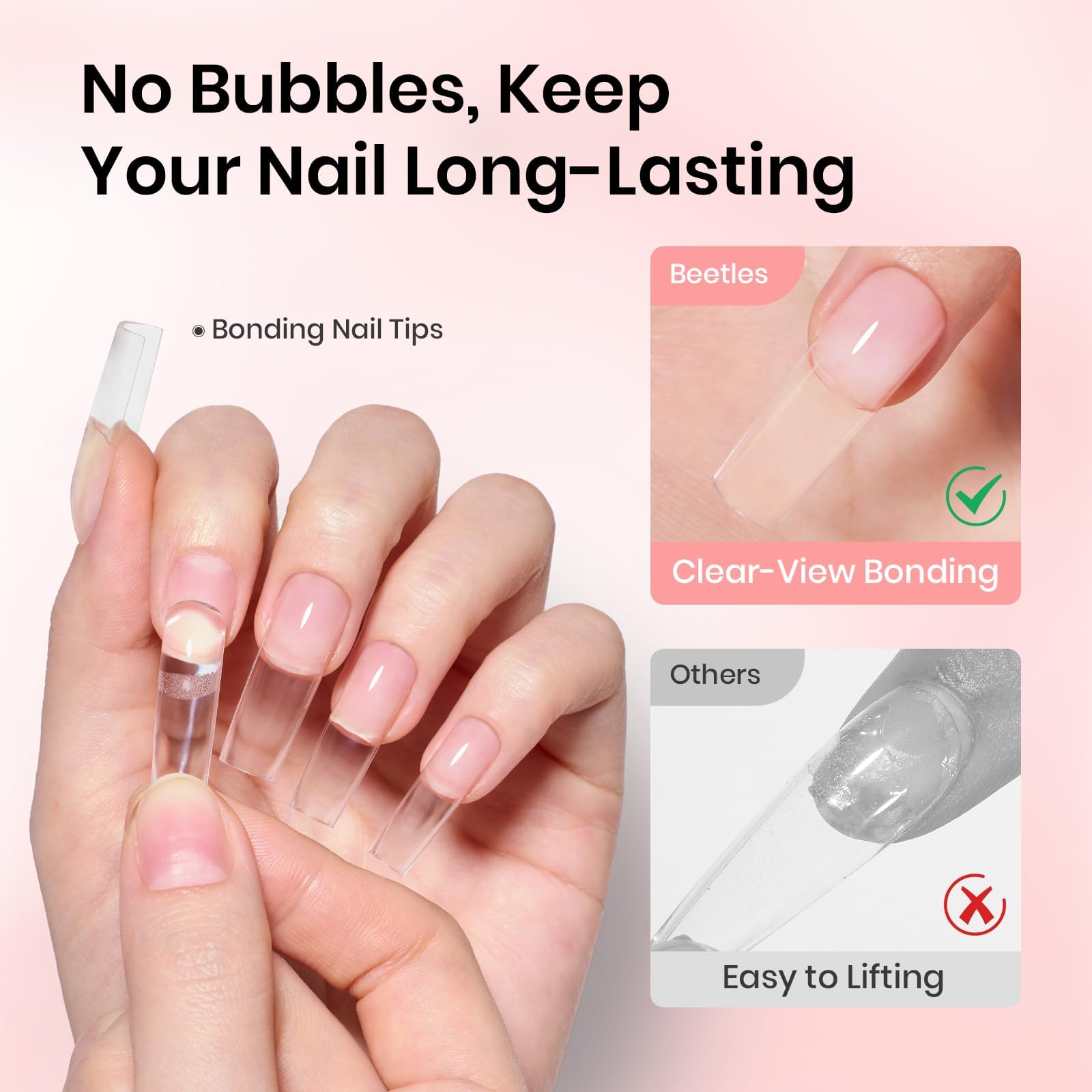 Beetles Tipex Nail Glue Gel 20g hands-free application demonstrates ease