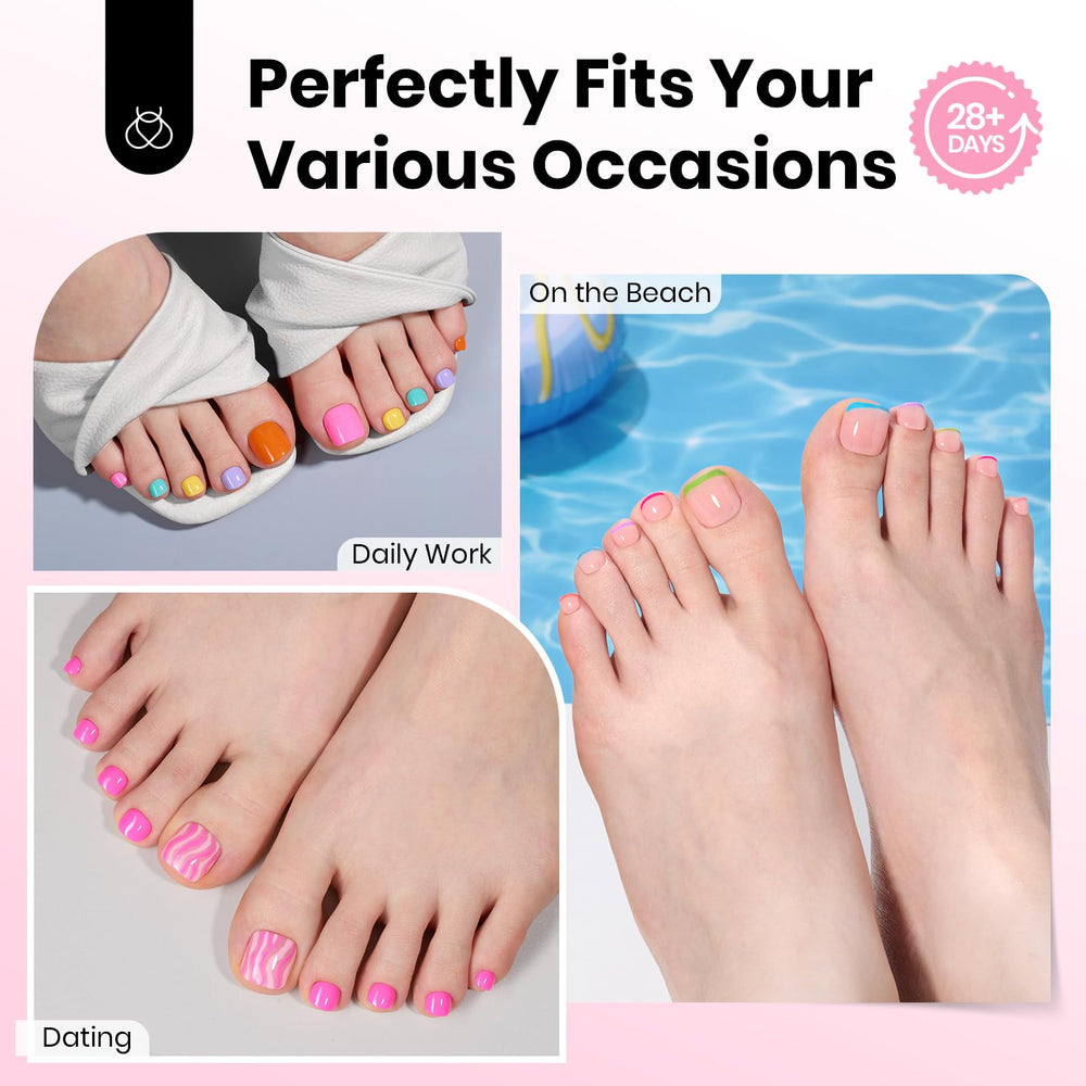 Beetles toe nail tips square with double matte finish for lasting wear.