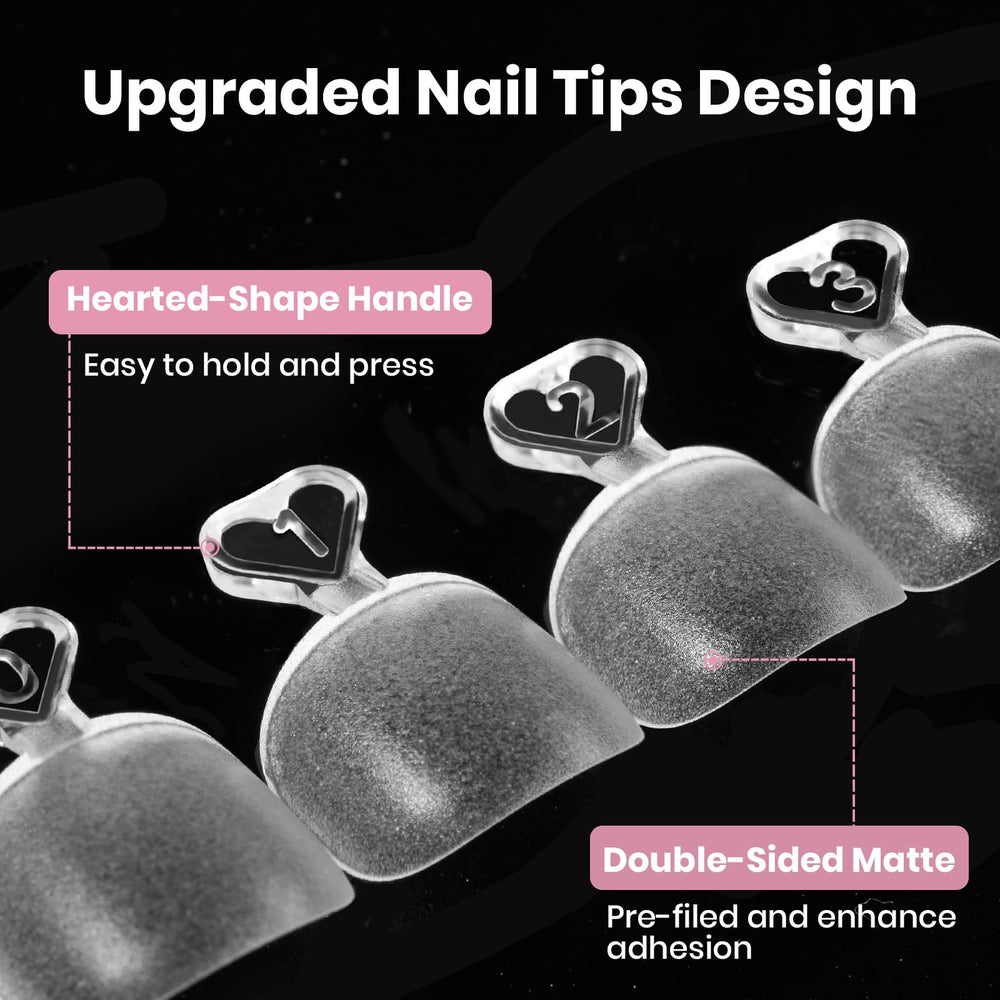 Beetles toe nail tips square compatible with fast-drying glue.
