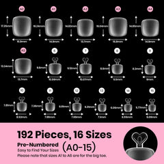 Beetles toe nail tips square thick front edge reduces chipping.