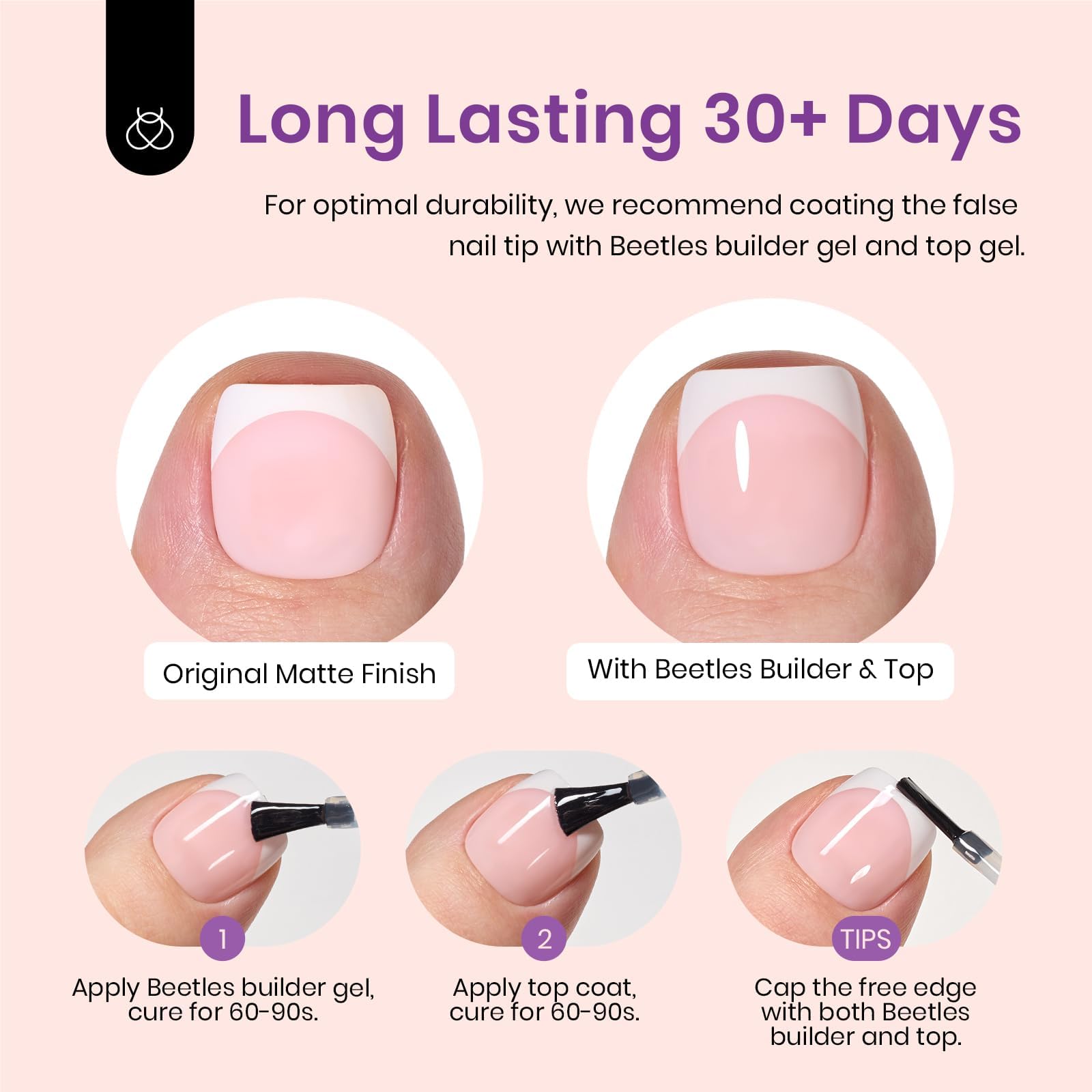 Beetles X Press Plus pre-primed toe nails for fast styling