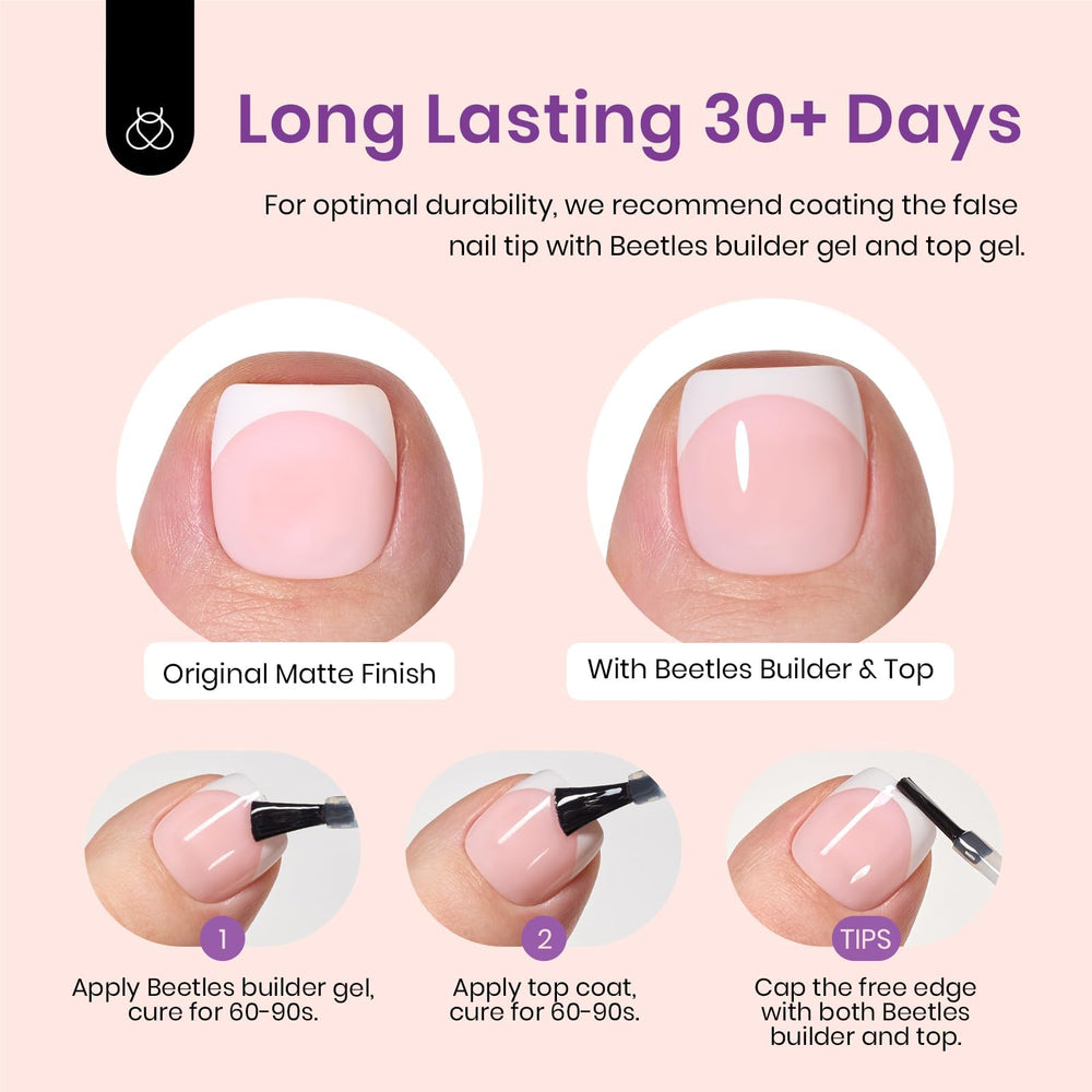 Beetles X Press Plus pre-primed toe nails for fast styling