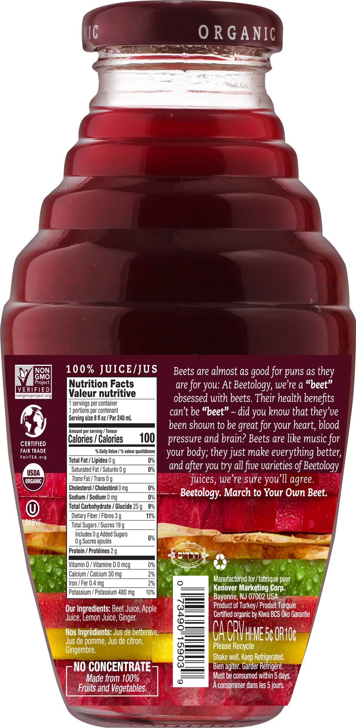Beetology ingredients shot with beets, lemons and ginger for vibrant flavor.