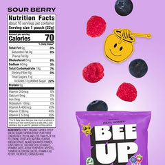 BeeUp fruit snacks closeup highlights real fruit pieces and vibrant color for quick bites.