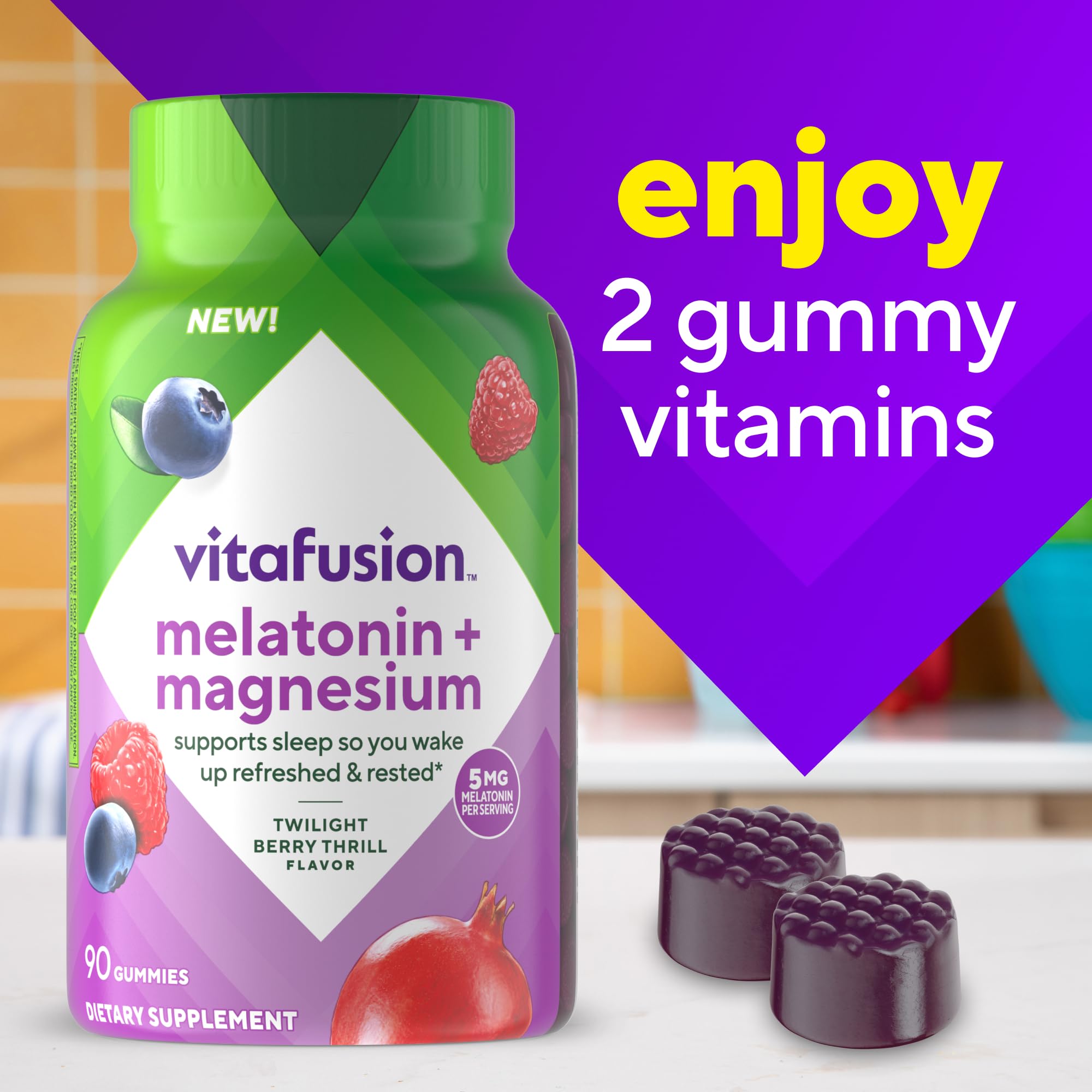 Before-bed chewable vitamin habit for easy nightly use.
