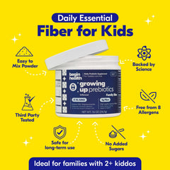 Begin Health high-quality plant-based fiber powder ready to mix into drinks