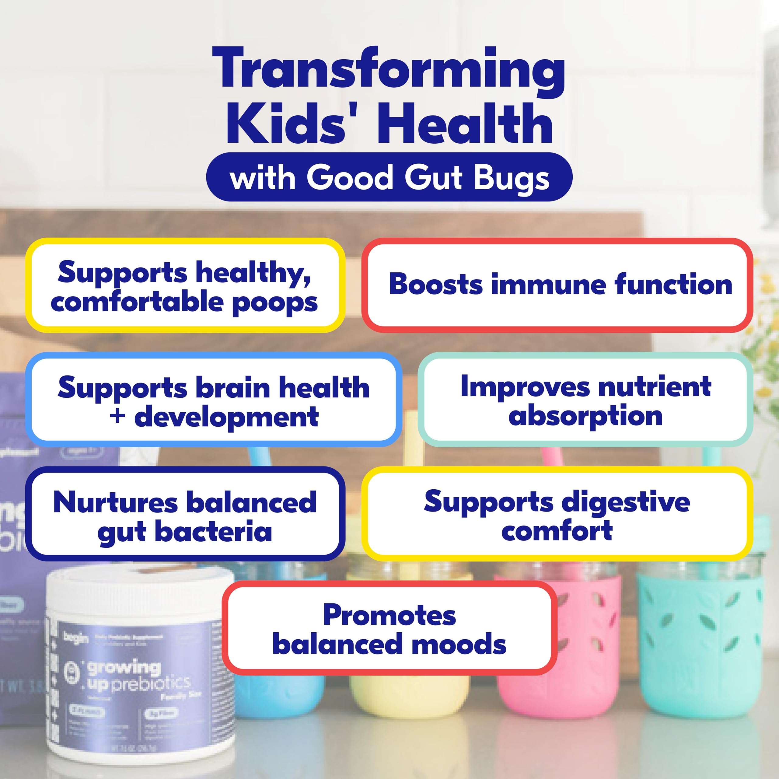 Unflavored, texture-free powder blends into water, yogurt, applesauce, or smoothies