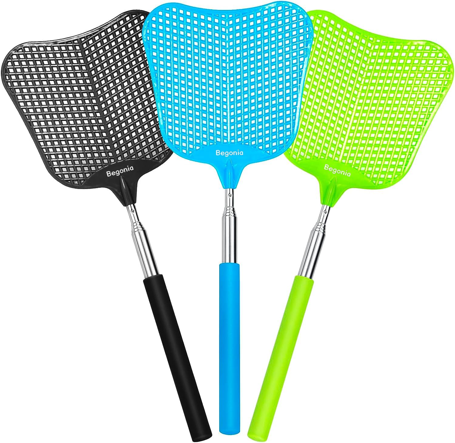 Begonia fly swatter durable construction withstands impact without breaking.