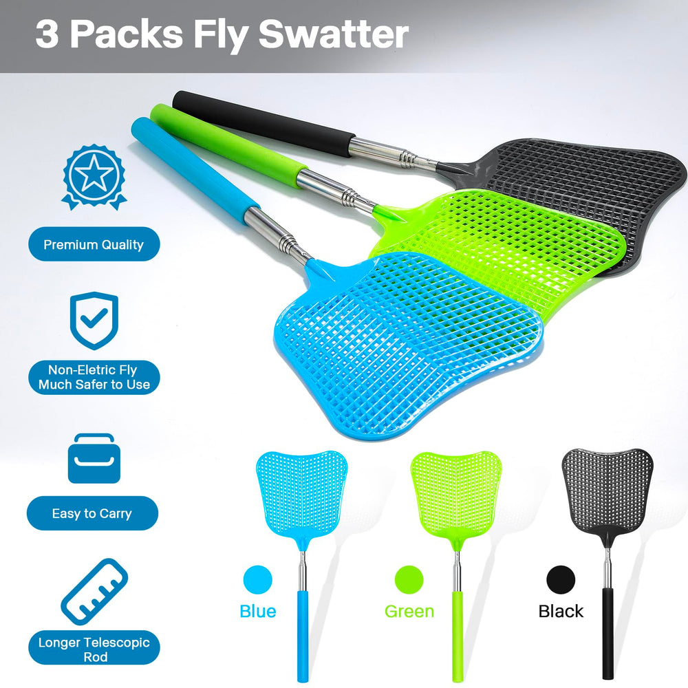 Begonia fly swatter with safety plastic paddle, ideal for kid-friendly use.