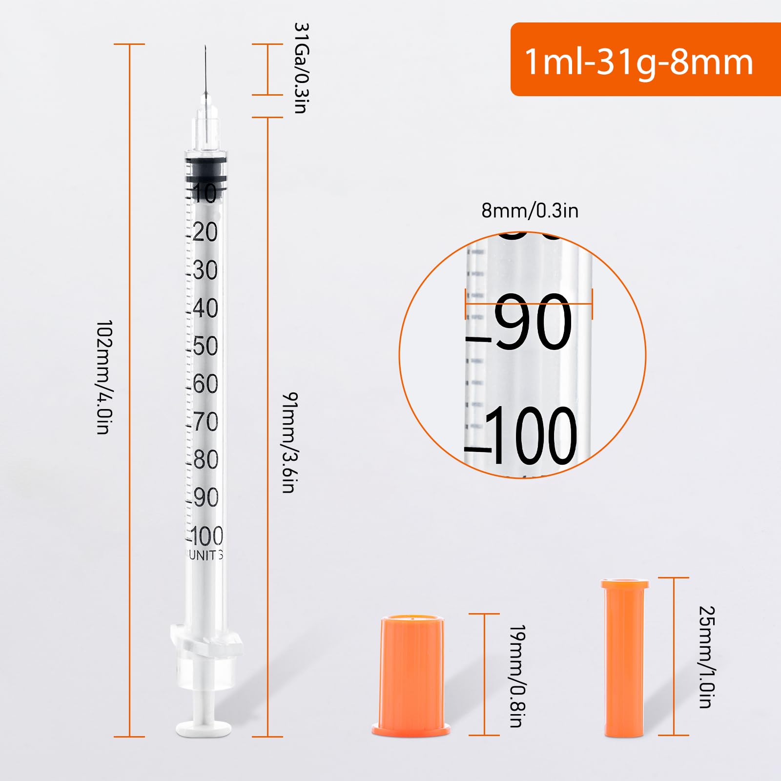 Beicok 31G 5-16 inch needle close-up for precise transfers.