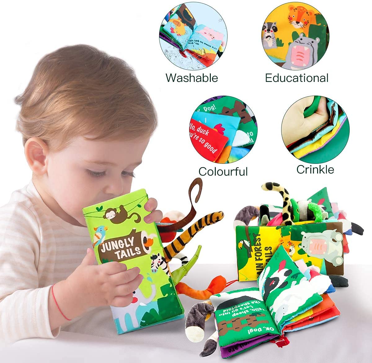 beiens BPA-free polyester materials ensure safe, cozy handling for little hands