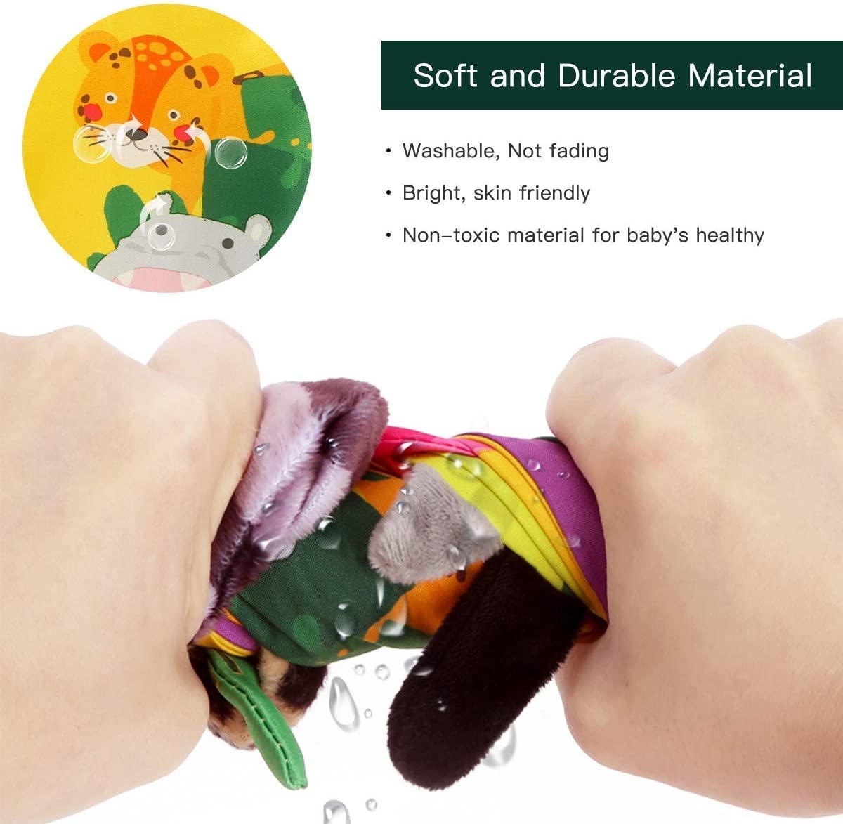 beiens hanging strap allows quick attachment to strollers, cribs, or play gyms