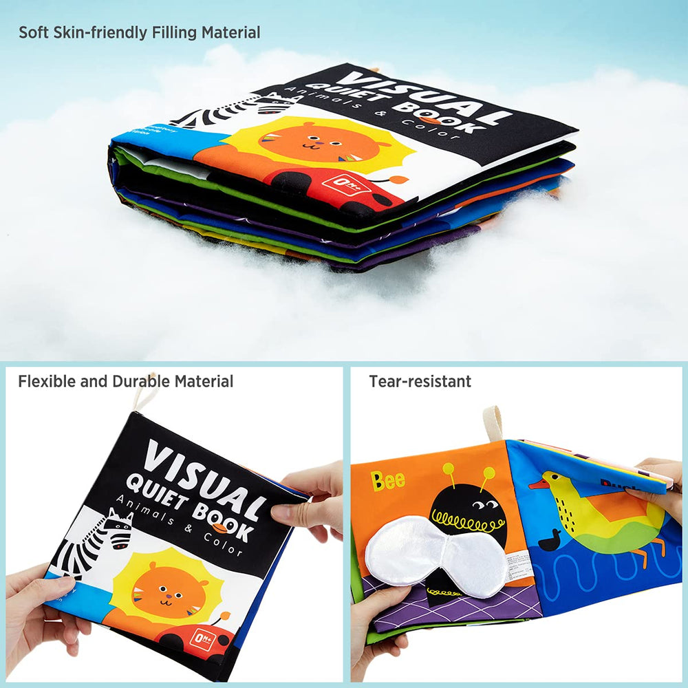 Beiens Soft Baby Books black and white patterns support visual tracking